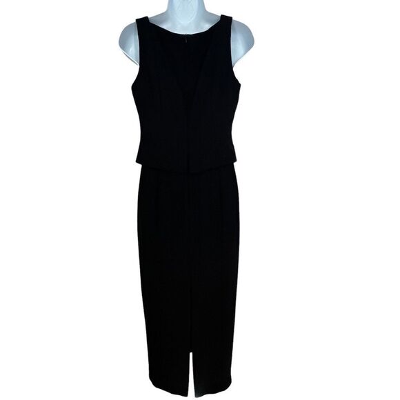 Jones New York evening Black cocktail long Dress sz 6P - Picture 3 of 8